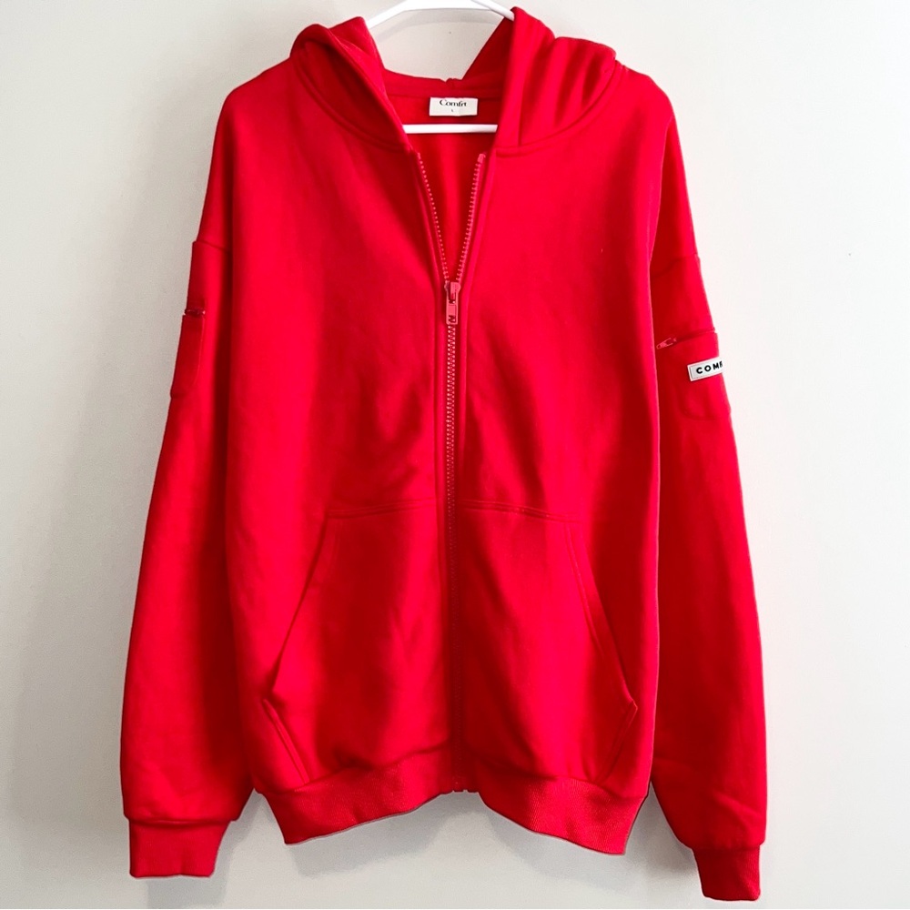 Comfrt Travel Essentials Heavyweight Fleece Oversized Zip Hoodie